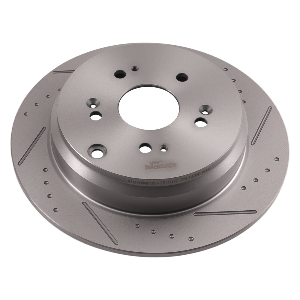 Rear DrilledSlotted Brake Rotors compatible for Acura RDX 2007-2018 compatible for Honda CR-V 2005-2016