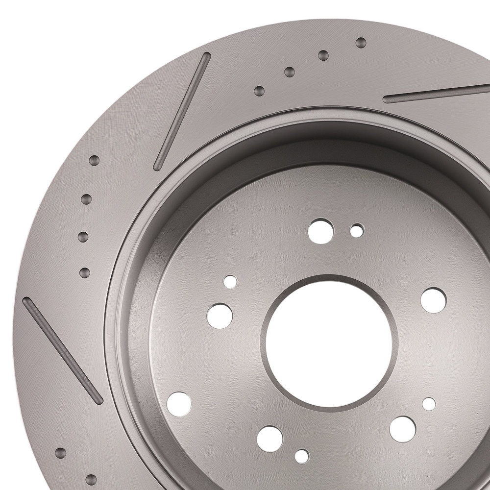 Rear DrilledSlotted Brake Rotors compatible for Acura RDX 2007-2018 compatible for Honda CR-V 2005-2016