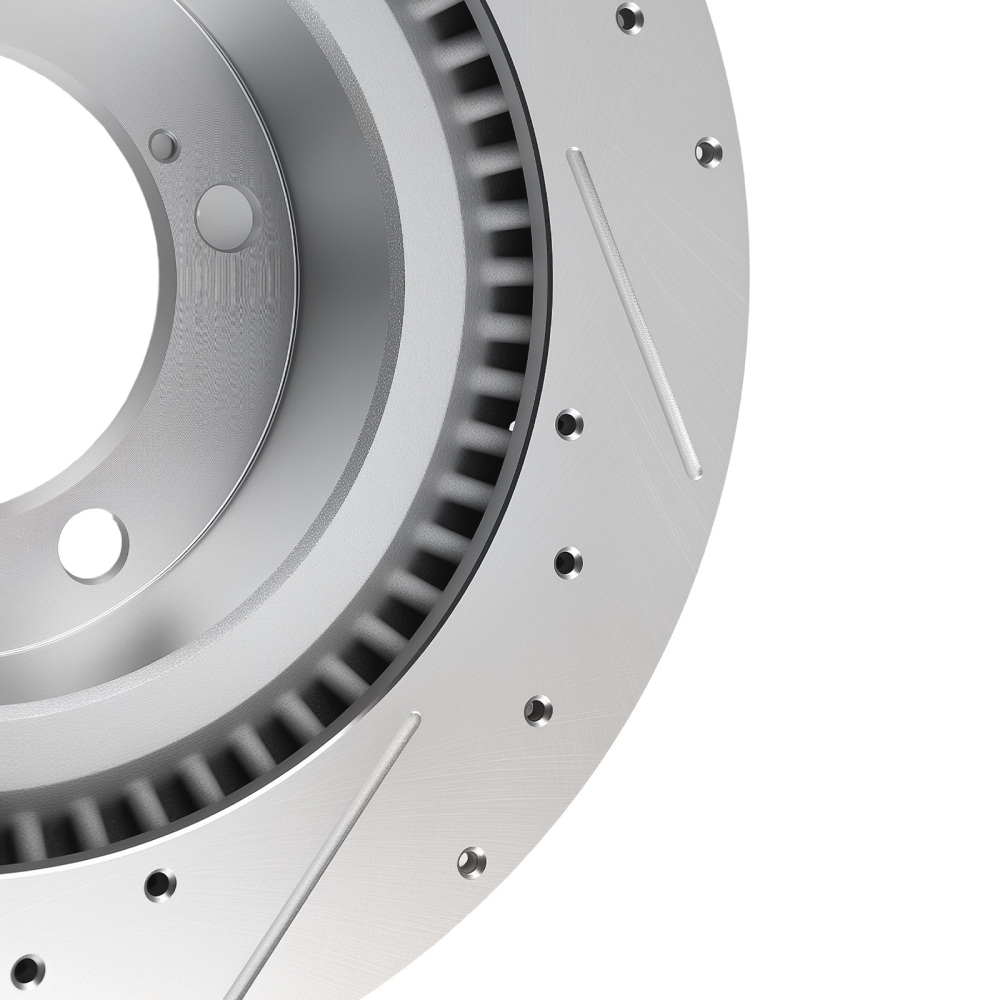 Front DrilledSlotted Disc Brake Rotors compatible for Toyota Sequoia 2008-2022 S-31482