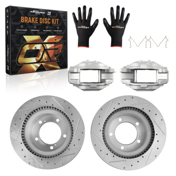 Front Brake Rotors Brake Calipers compatible for Toyota Sequoia 2008-2016 compatible for Tundra 2007-2016