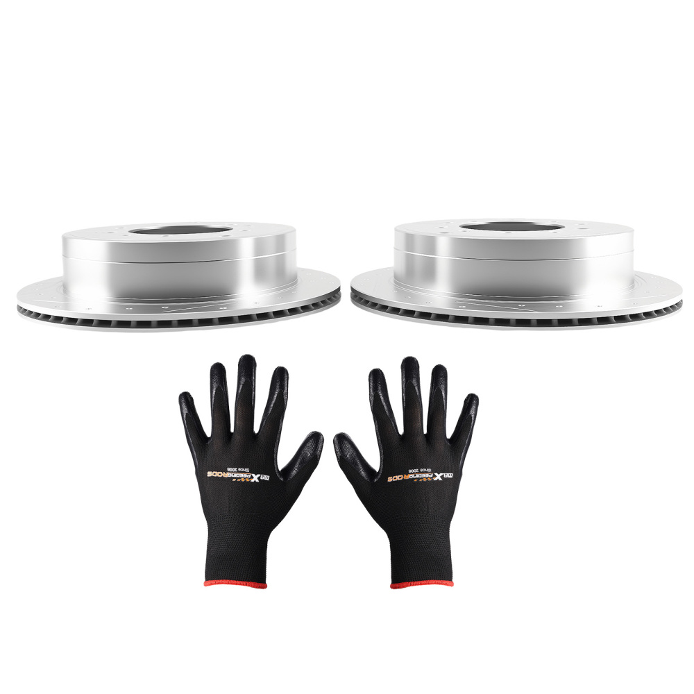 Rear LeftRight Brake Rotors Kit compatible for Lexus LX570 / Compatible for Toyota Sequoia 2008-2021