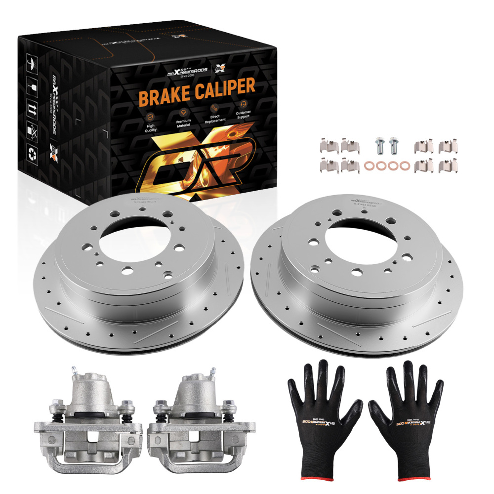 Rear L+R Brake Caliper Rotor Kit compatible for Tundra Sequoia 2007-2016 19B3276 31483