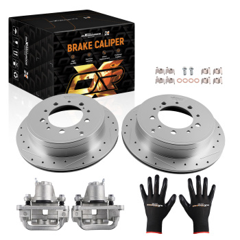 Rear L+R Brake Caliper Rotor Kit compatible for Tundra Sequoia 2007-2016 19B3276 31483
