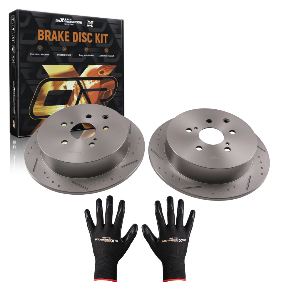 Rear Brake Rotors Set compatible for Lexus RX350 2010-2015 compatible for Toyota Highlander 2014-2019