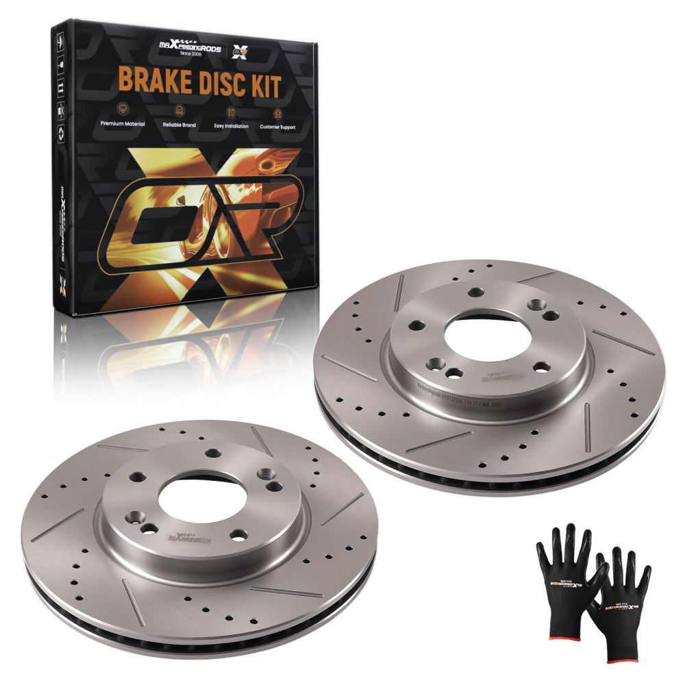 Front Disc Brake Rotors Set compatible for Hyundai Elantra GT 2013-2020 Venue 2020-2026