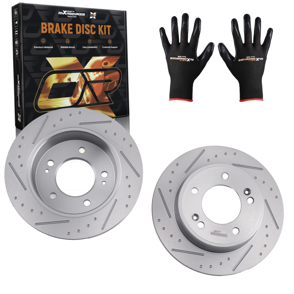 Rear Brake Rotors Set compatible for Hyundai Elantra Coupe 2013-2014 compatible for Kia Forte 2014-2024