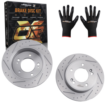 Rear Brake Rotors Set compatible for Hyundai Elantra Coupe 2013-2014 compatible for Kia Forte 2014-2024