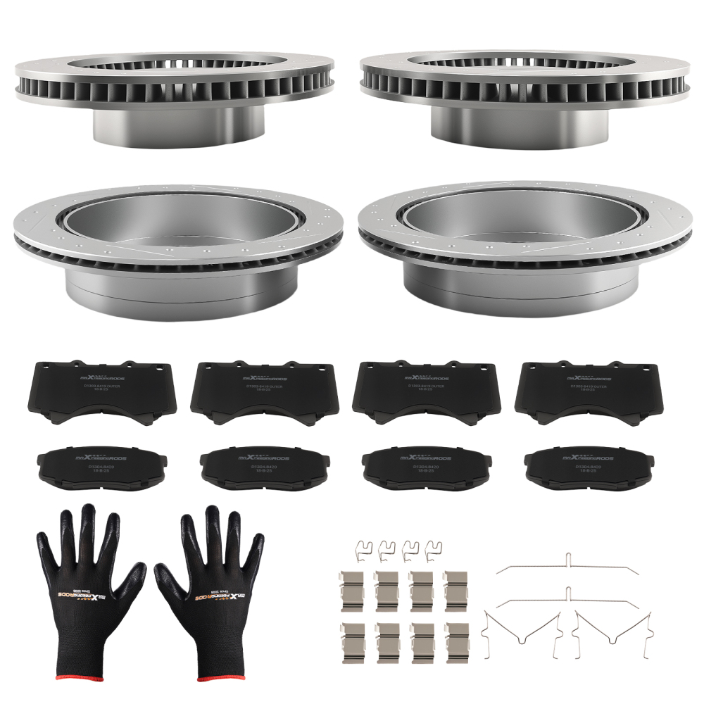 Front Rear Brake Rotors+Ceramic Brake Pads Kit compatible for Lexus Lx570 2016-2021 S-31482