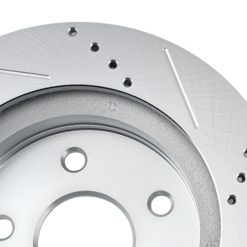 Front Brake Rotors+Ceramic Brake Pads Kit compatible for Dodge Ram 1500 2006-2010 S-53005