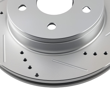 Front DrilledSlotted Disc Brake Rotors for compatible for Dodge Ram 1500 2002-2010 S-53005