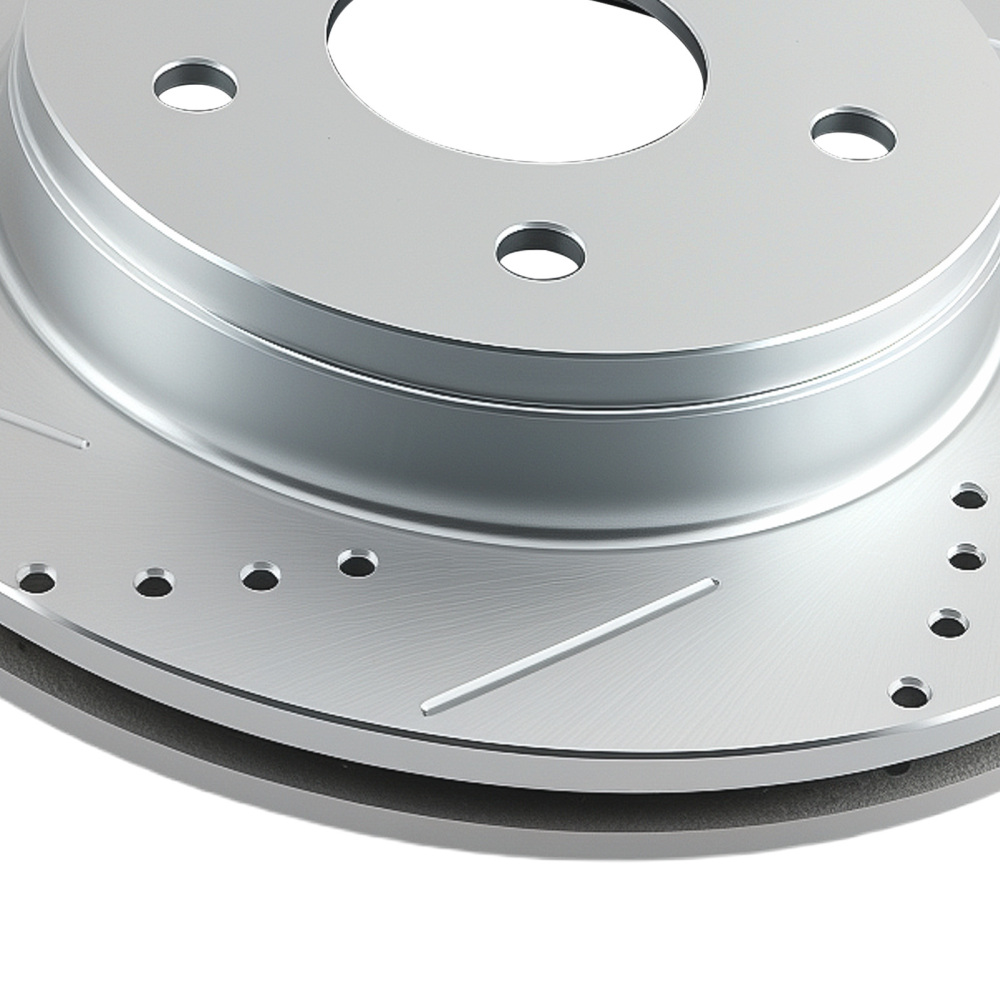 Front DrilledSlotted Disc Brake Rotors for compatible for Dodge Ram 1500 2002-2010 S-53005