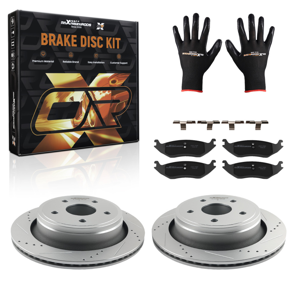 Rear Brake DiscCeramic Brake Pads Kit compatible for Ram 1500 2011-18/Compatible for Dodge Durango 04-09