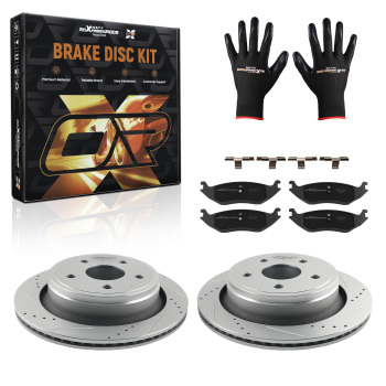 Rear Brake DiscCeramic Brake Pads Kit compatible for Ram 1500 2011-18/Compatible for Dodge Durango 04-09