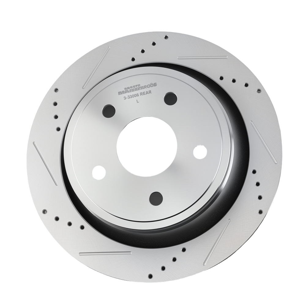 Rear DrilledSlotted Brake Rotors Kit compatible for Chrysler Aspen 2007-2009 S-53006