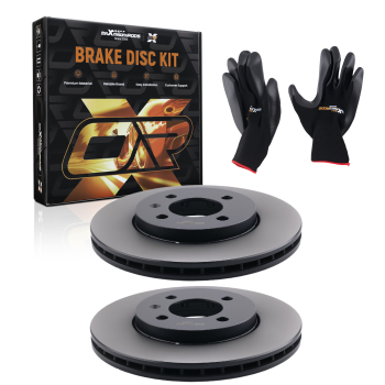 Pair Front Brake Discs LeftRight compatible for Seat Mii compatible for Skoda Citigo compatible for VW UP 1S0615301