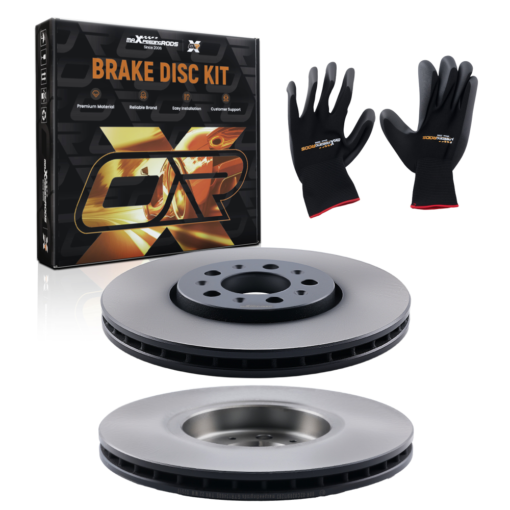 Pair Front Brake Disc LeftRight compatible for Audi A1 A3 compatible for VW Golf Bora 1J0615301C 288mm