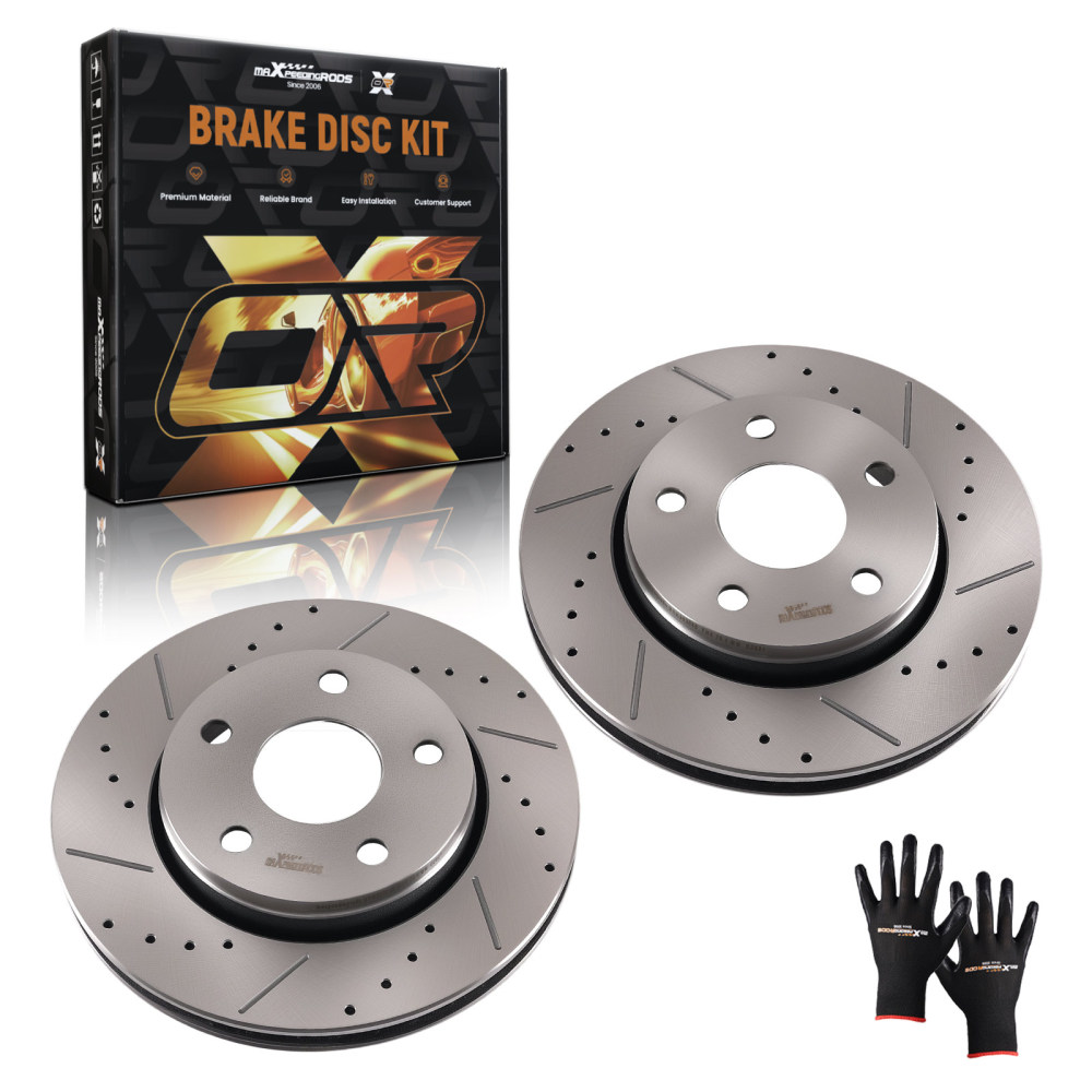 Front LeftRight Side Brake Rotors compatible for Jeep Wrangler 2007 2008 2009-2018 S-53040
