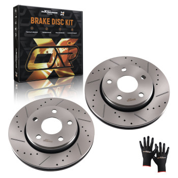 Front LeftRight Side Brake Rotors compatible for Jeep Wrangler 2007 2008 2009-2018 S-53040