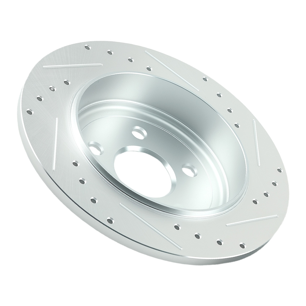 Rear SlottedDrilled Brake Rotors compatible for Jeep Grand Cherokee/Compatible for Dodge Durango 2011-20