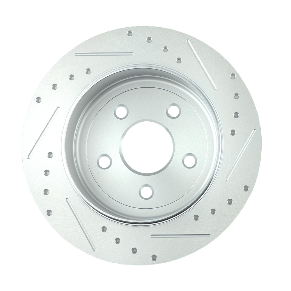 Rear SlottedDrilled Brake Rotors compatible for Jeep Grand Cherokee/Compatible for Dodge Durango 2011-20