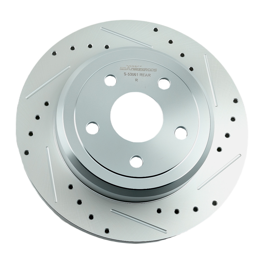 Rear SlottedDrilled Brake Rotors compatible for Jeep Grand Cherokee/Compatible for Dodge Durango 2011-20