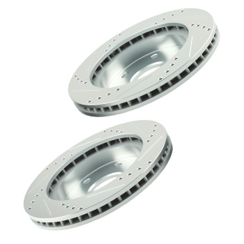 Front DrilledSlotted Disc Brake Rotors compatible for Cadillac Escalade 2002-06 S-55054