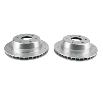 330mm Rear Drilled Brake Rotors compatible for Chevy GMC Silverado Savana Sierra 1500 compatible for Yukon