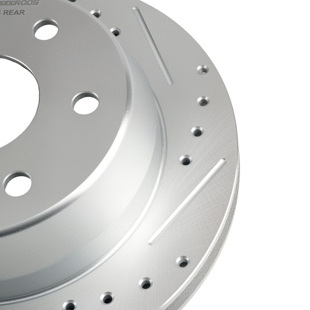 330mm Rear Drilled Brake Rotors compatible for Chevy GMC Silverado Savana Sierra 1500 compatible for Yukon