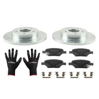 Rear Disc Brake Rotors Ceramic Pads compatible for Chevy HHR compatible for Malibu Cobalt compatible for Pontiac G6 G5
