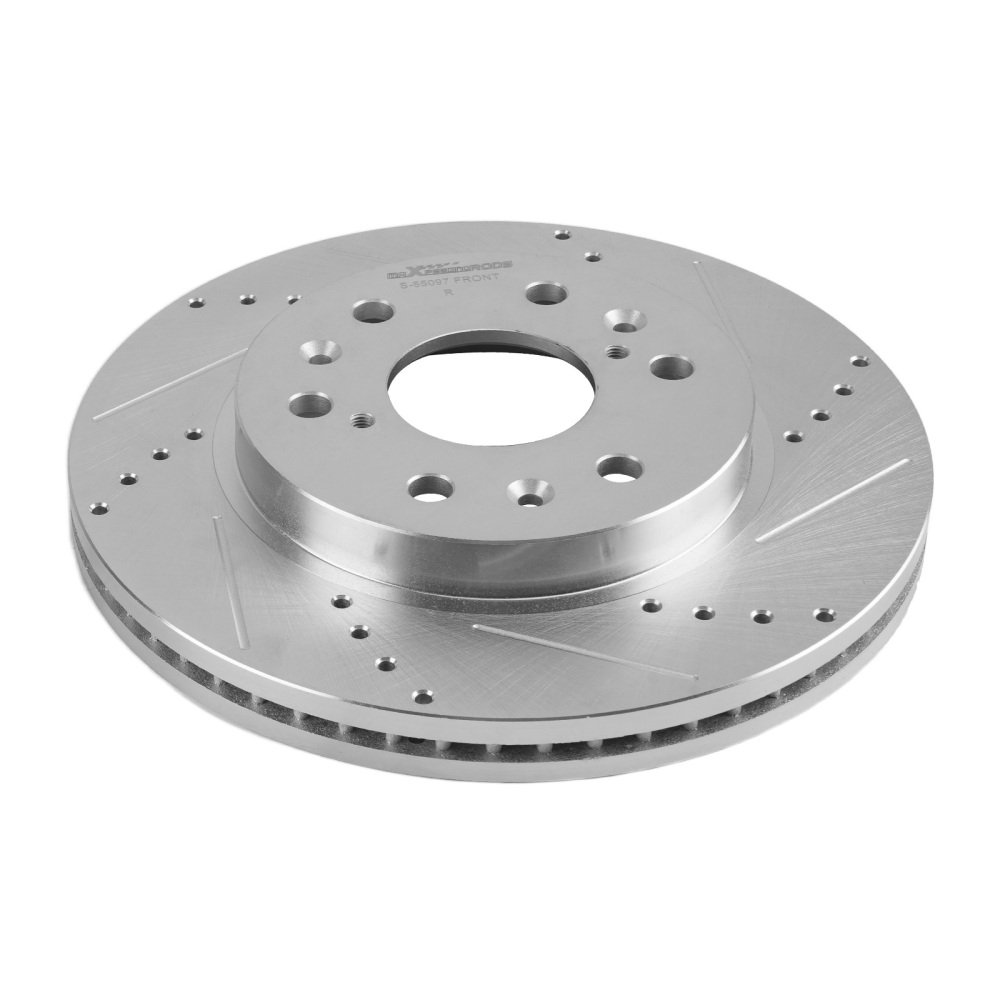 Front DrilledSlotted Brake Rotors compatible for Cadillac Escalade 2007-2020 S-55097