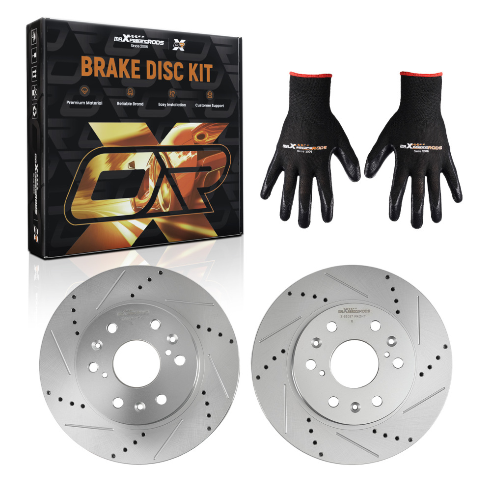 Front DrilledSlotted Brake Rotors compatible for Cadillac Escalade 2007-2020 S-55097