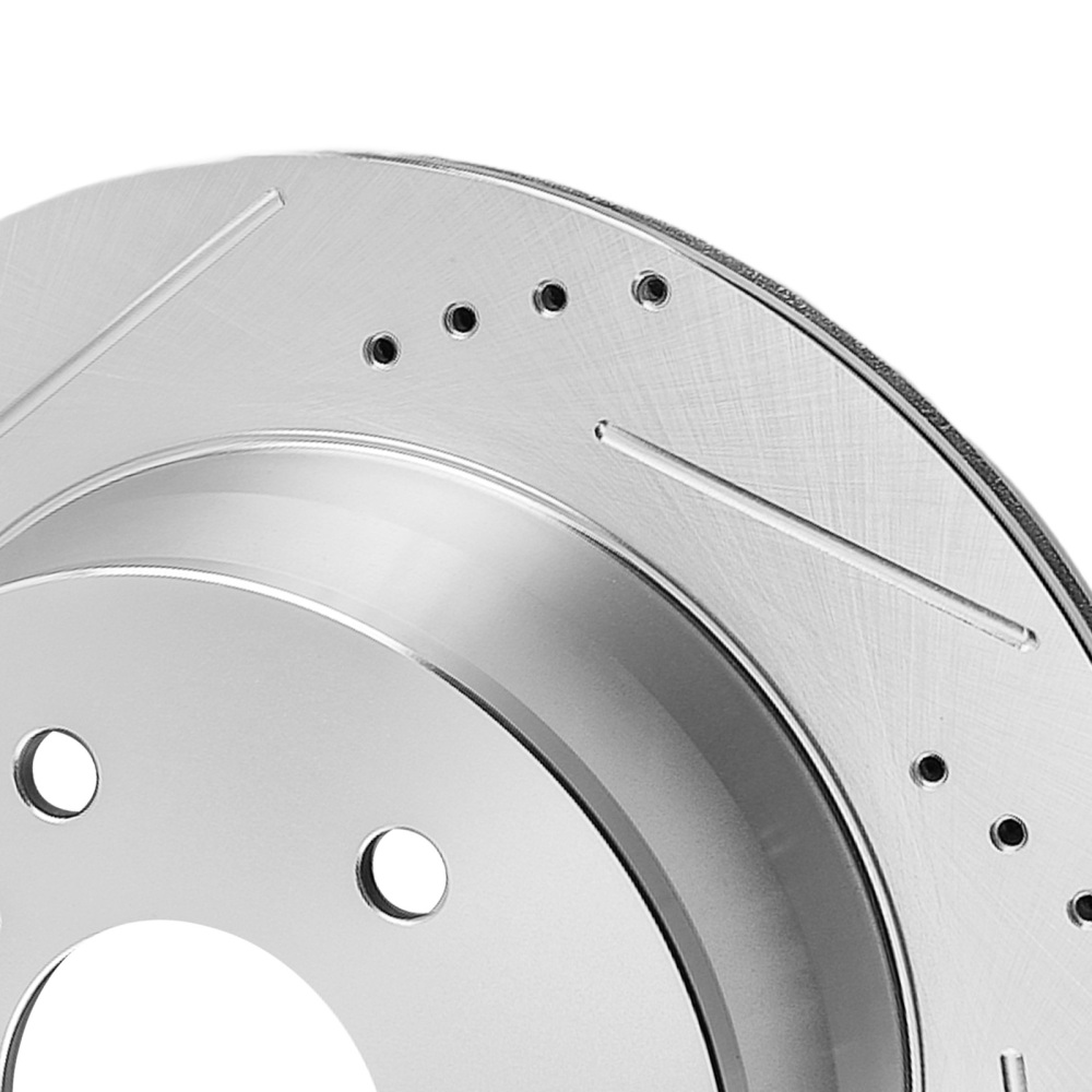 Rear DrilledSlotted Disc Brake Rotors compatible for Cadillac Escalade 2007-2020 S-55133