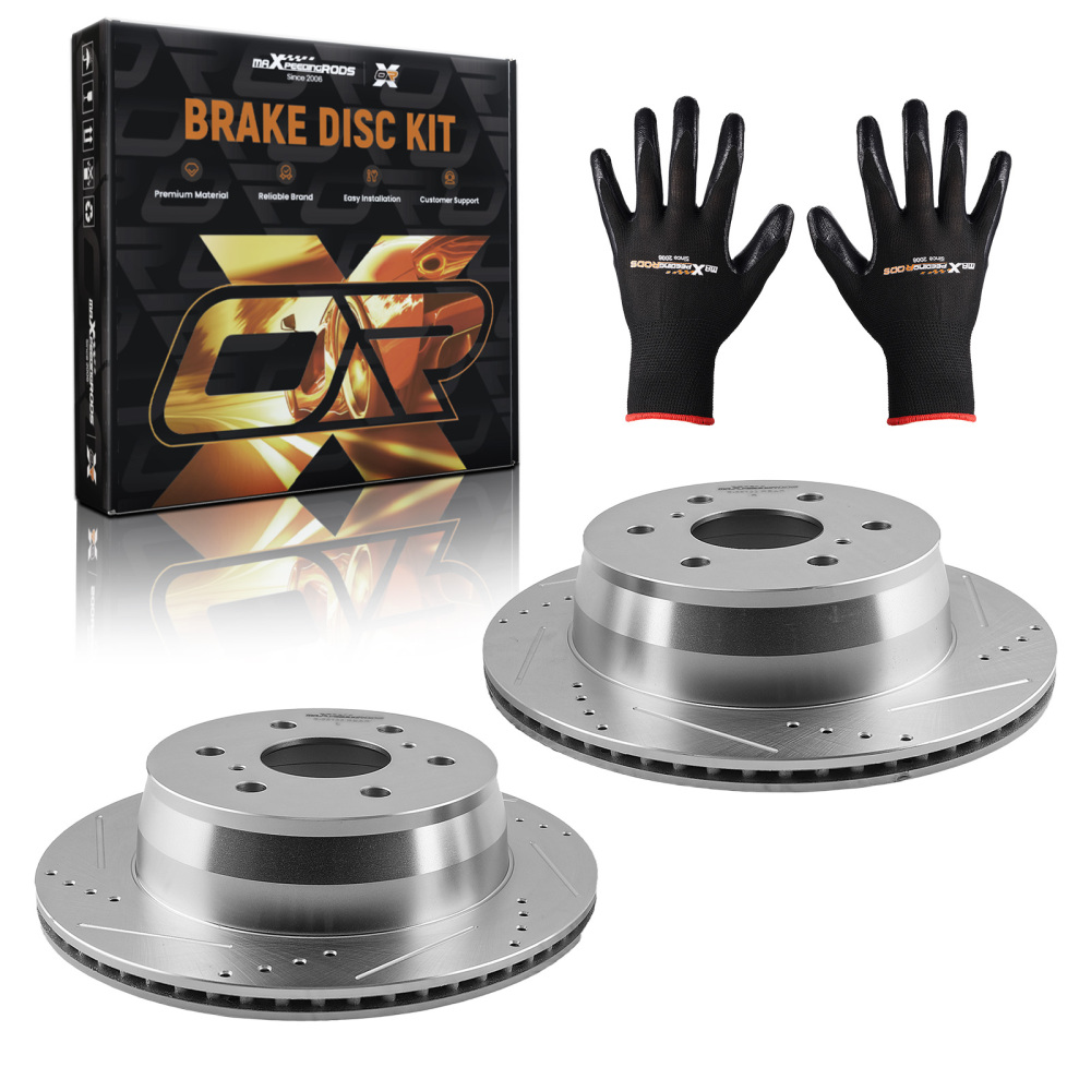 Rear DrilledSlotted Disc Brake Rotors compatible for Cadillac Escalade 2007-2020 S-55133