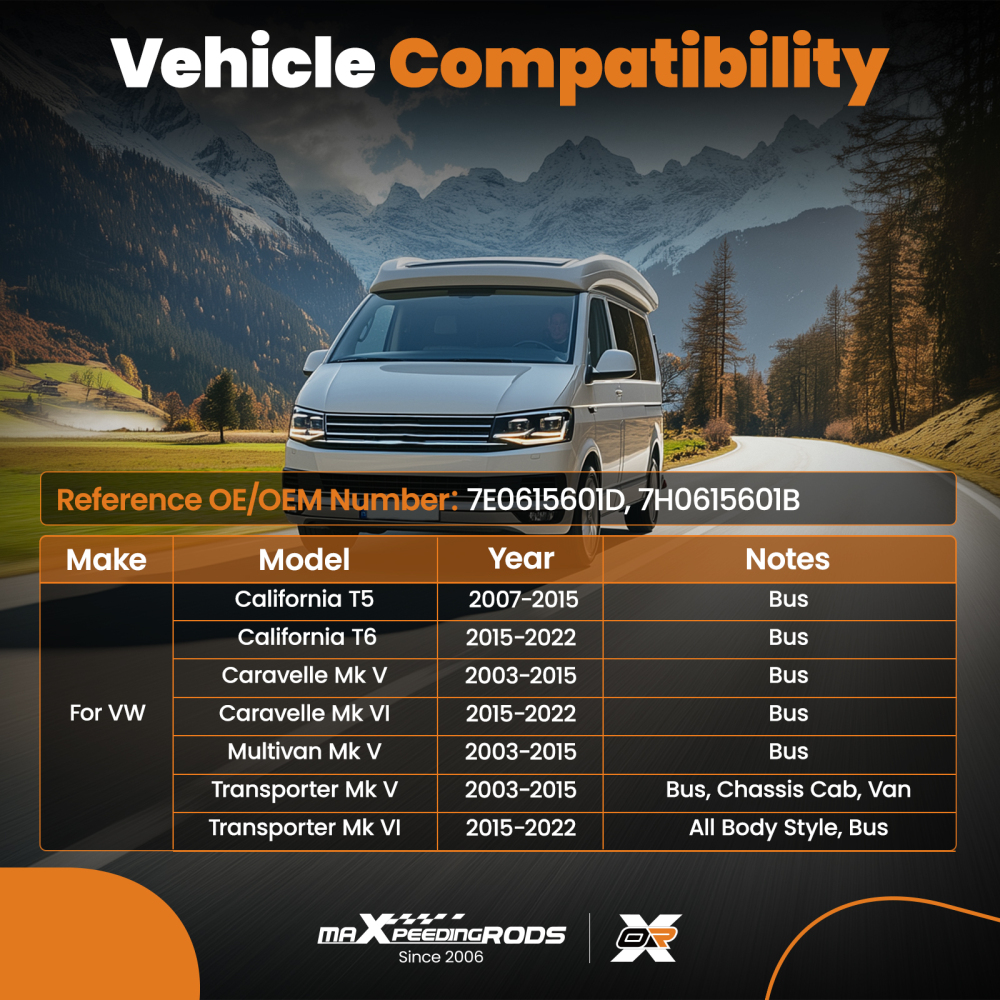 2x Brake Discs Rear compatible for VW Multivan Transporter T5 T6 Caravelle 03-22 7H0615601B