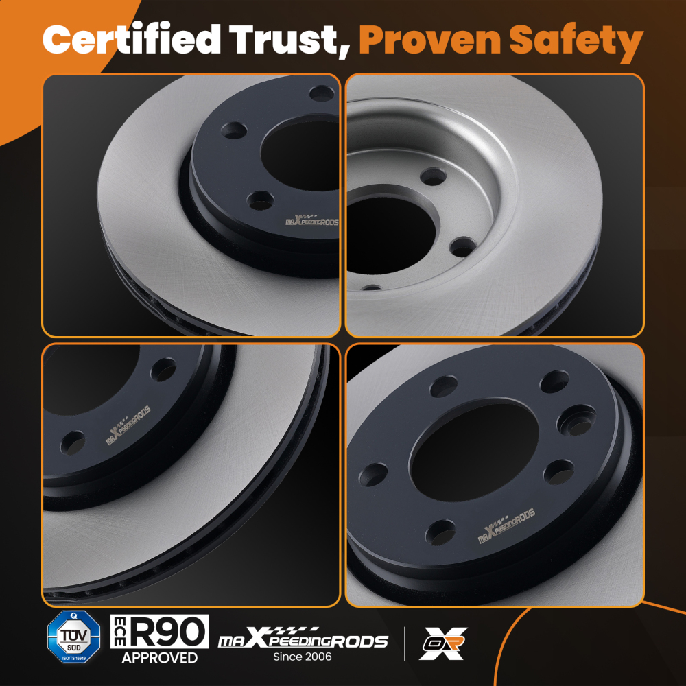2x Brake Discs Rear compatible for VW Multivan Transporter T5 T6 Caravelle 03-22 7H0615601B