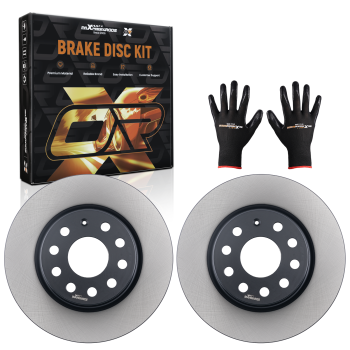 Pair Brake Disc Front LeftRight compatible for VW Golf V VI Jetta 2003-2021 1K0615601AB
