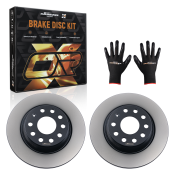 Pair Rear Brake Discs LeftRight compatible for Audi A3 compatible for VW Golf 2003-2013 1K0615601AD