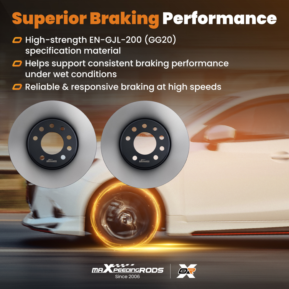 Pair Front Brake Discs LeftRight compatible for Opel Astra G H Zafira A B 569060 279.7mm