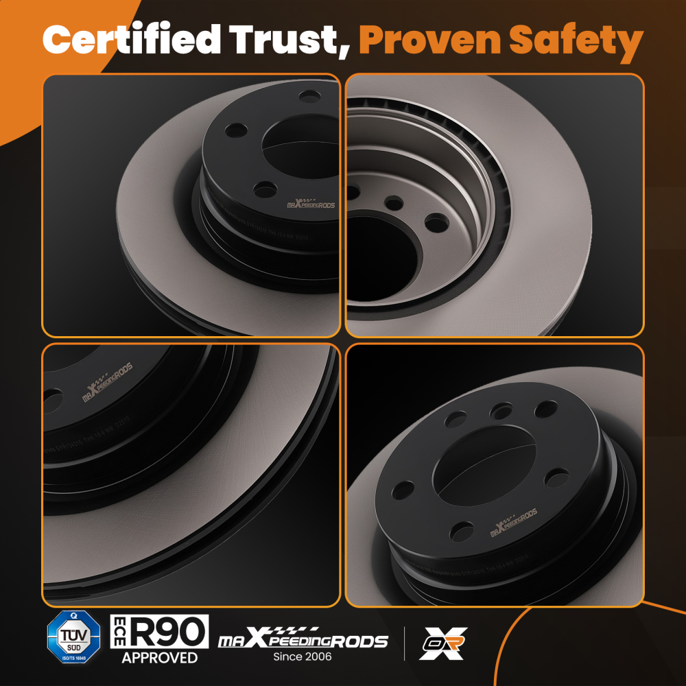 Rear Brake Discs compatible for BMW 1 Series 120d 125d F20 F21 2011-2022 300mm
