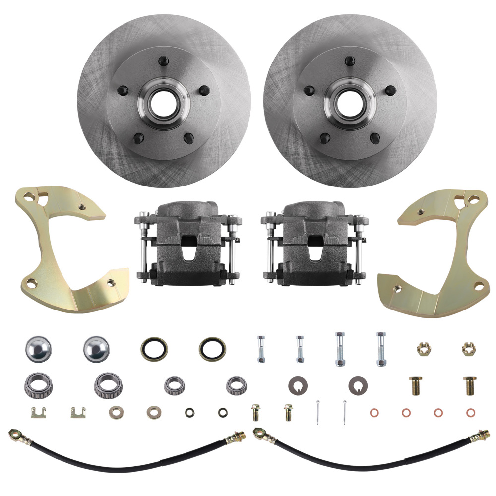 Complete Front Brake Disc Conversion Kit compatible for Chevy Full Size 1955-1964