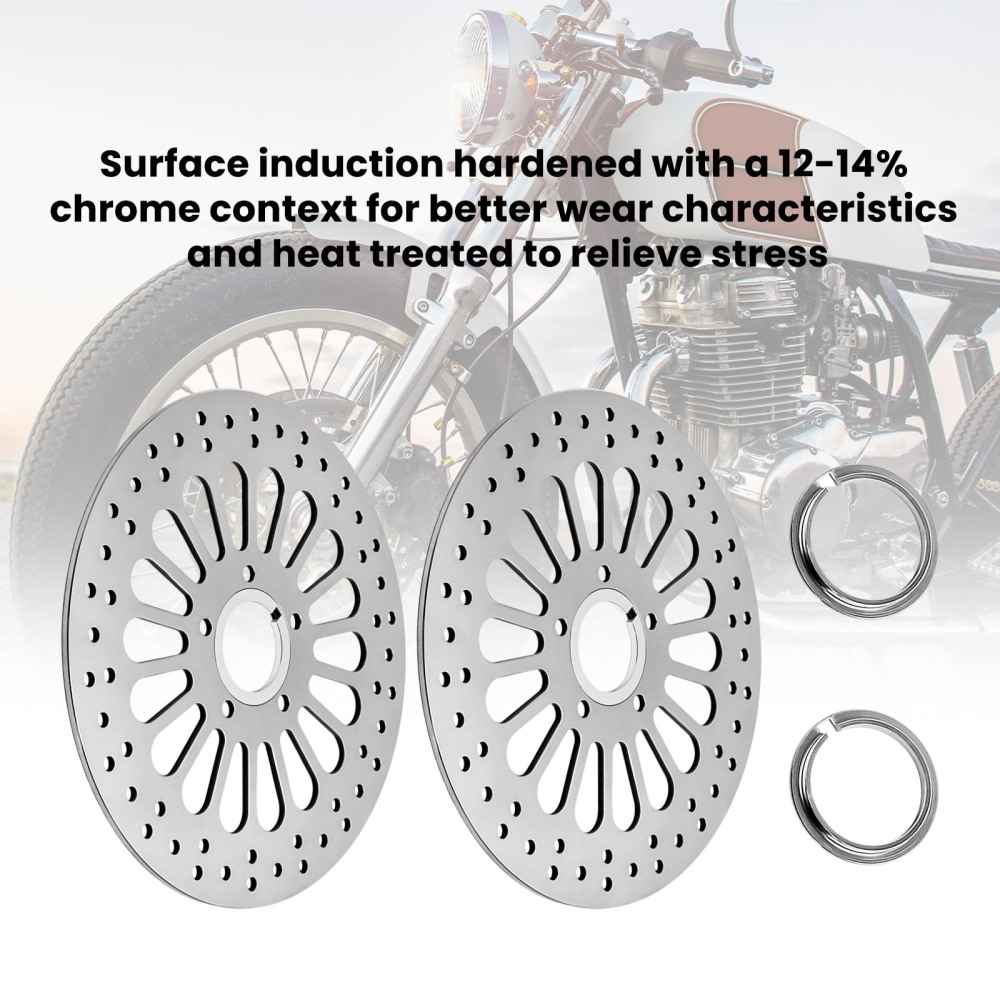 Polished Front 11.5 Disc Drilled Brake Rotor Fit for 2000-2005 SS Pair