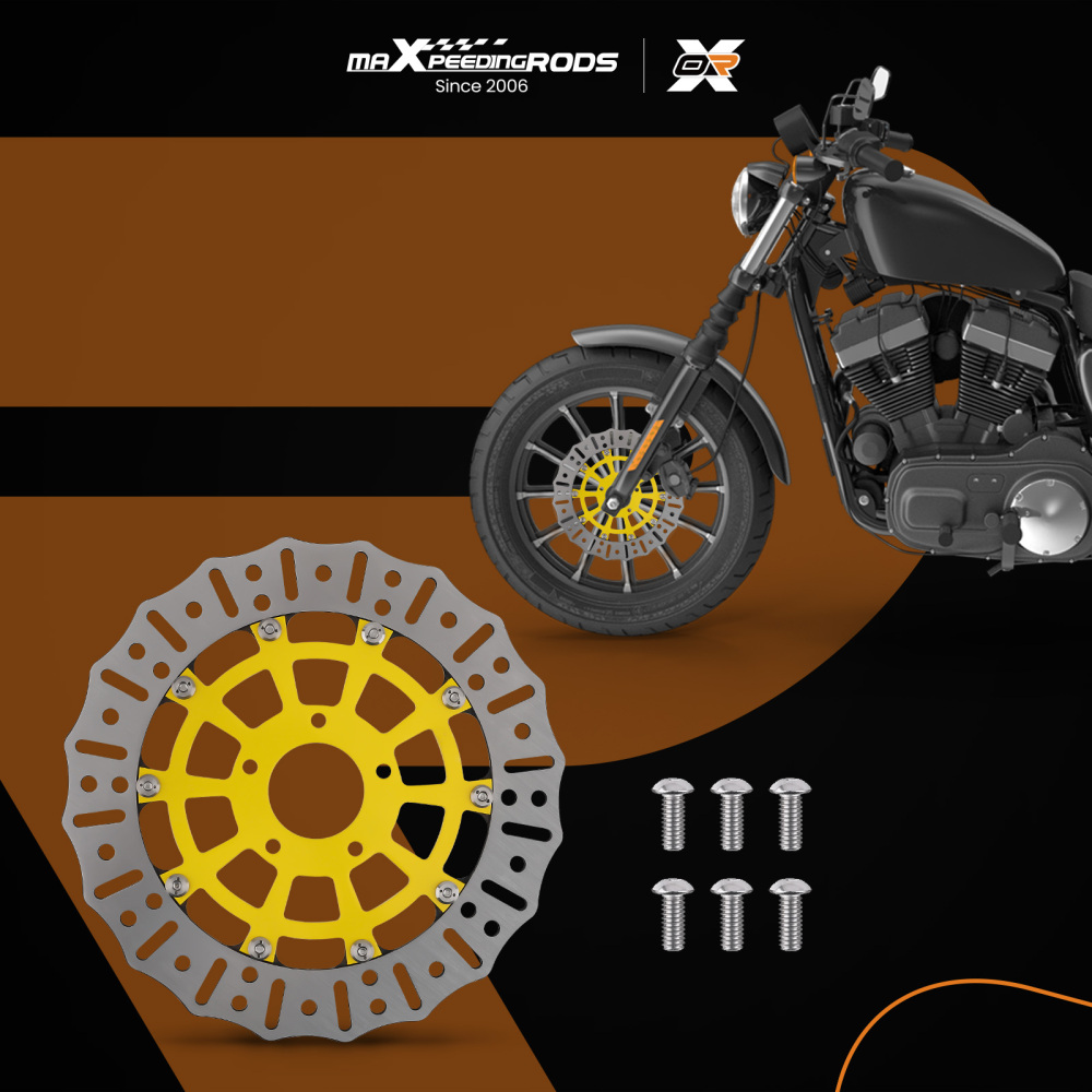 Front Disc Rotor Brake Rotor compatible for Harley-Davidson Trike 09-19 compatible for Sportster 14-24 New