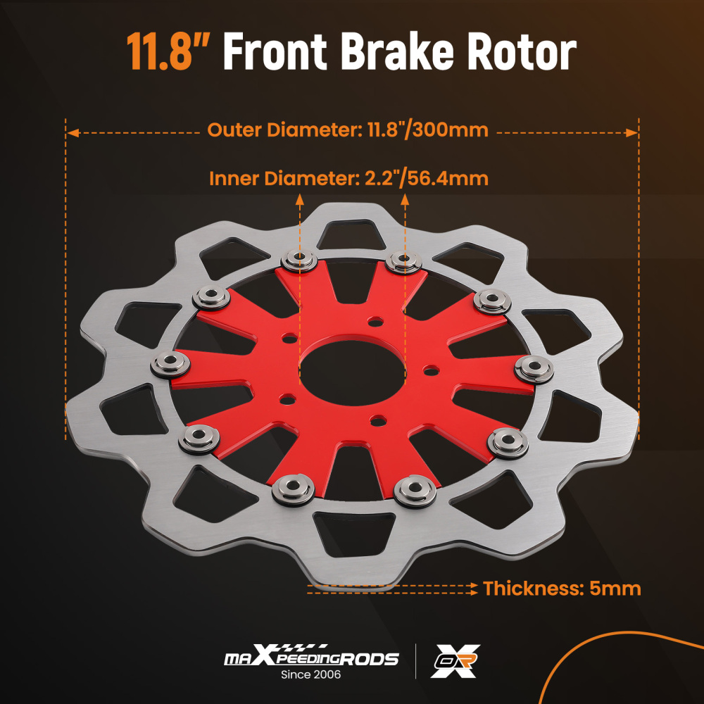 1* 11.8 Front Brake Rotor Disc compatible for Harley-Davidson Touring 08-19 Softail 15-24