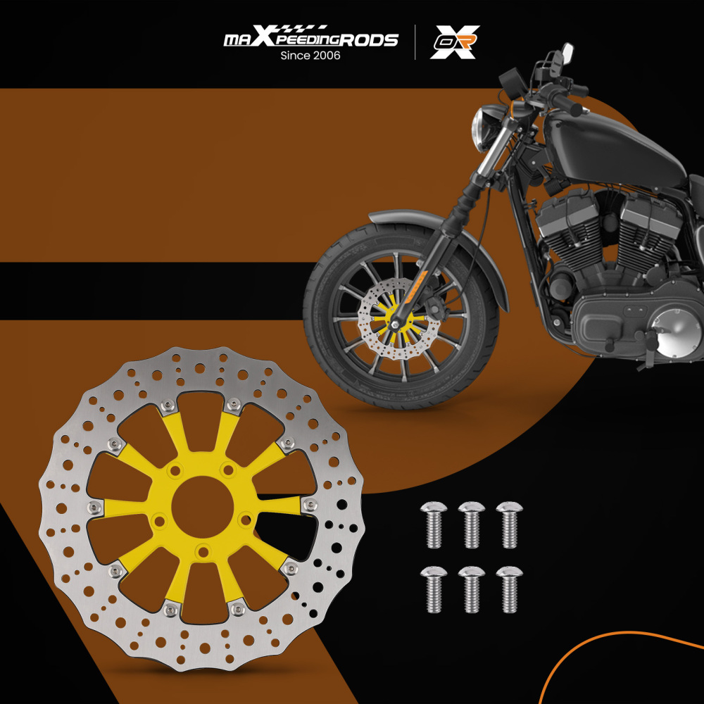 Floating 11.8in Front Brake Rotors compatible for Harley-Davidson Trike 09-19 Softail 15-24