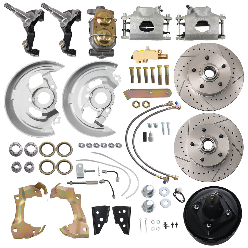 Front Disc Brake Conversion Kit compatible for Chevy Chevelle A-Body 1964-72/F-BODY 1967-69