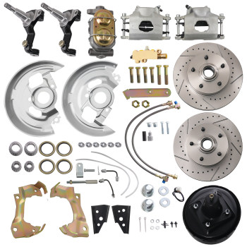 Front Disc Brake Conversion Kit compatible for Chevy Chevelle A-Body 1964-72/F-BODY 1967-69