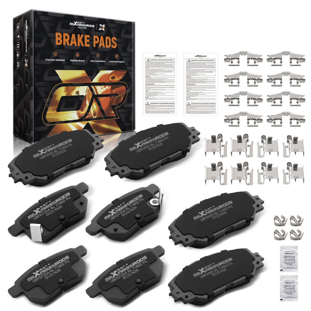 Front Rear Ceramic Brake Pads Set compatible for Pontiac Vibe 2009-2010/Compatible for Scion xB 2008-2015
