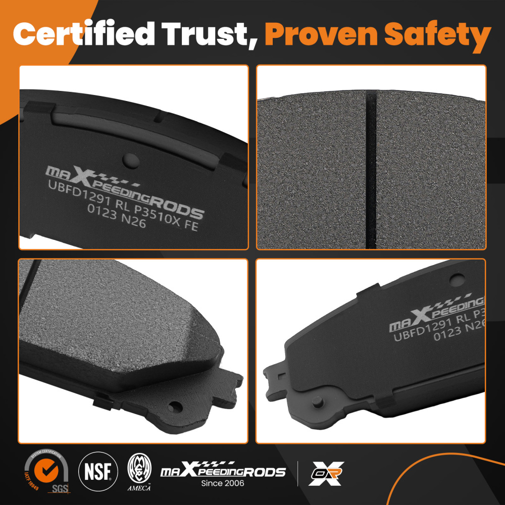 FrontRear Ceramic Brake Pads Kit compatible for Lexus RX350 RX450h 2010-2015 w/Hardwares