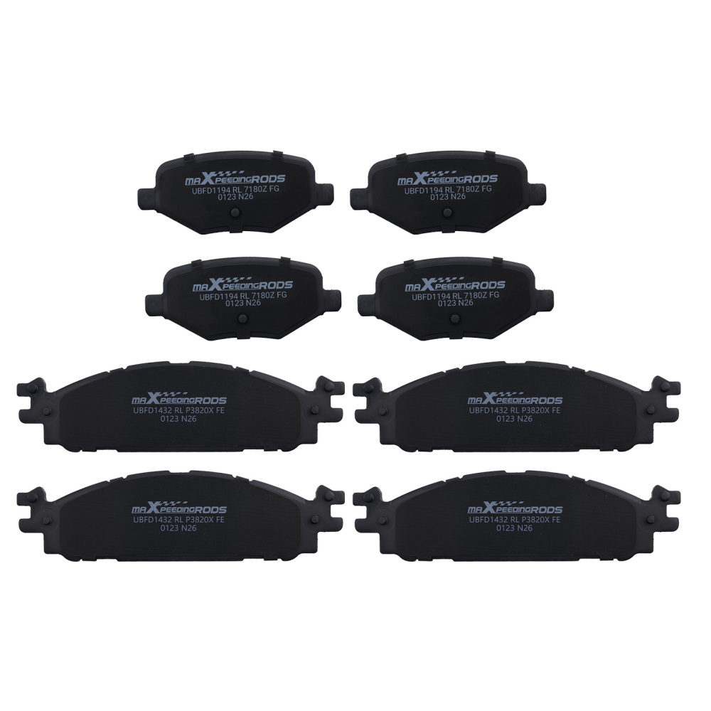 Front Rear Brake Pads Set compatible for Ford Explorer 2011-19/Flex 2009-17/Taurus 2010-19
