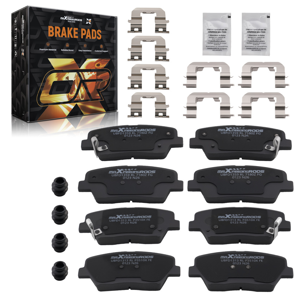 Front Rear Brake Pads Set compatible for Hyundai Santa Fe 2010-2012/Compatible for Kia Sorento 2011-2015